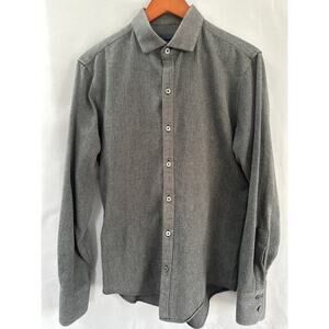 Zachary Prell Gray Wool Blend Button Down Size SM